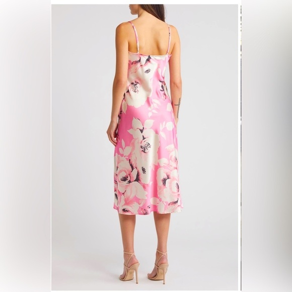 Lulus-Floral Pink Slipdress- size XS-Garden Sweatheart style-NWT-Retail $89 - Picture 3 of 11